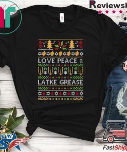 Hanukkah love piece Latke grease Christmas T-Shirt