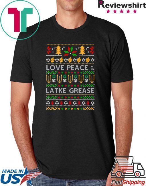 Hanukkah love piece Latke grease Christmas T-Shirt