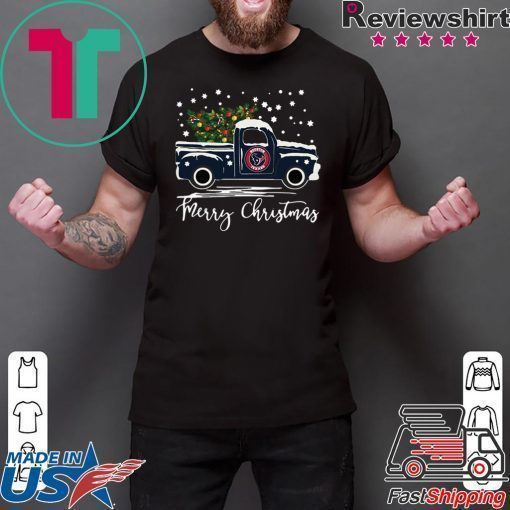 Houston Texans pickup truck Merry Christmas shirt