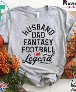 Husband Dad Fantasy Football Legend White T-Shirt
