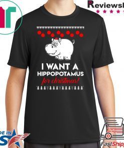 I Want A Hippopotamus For Christmas ugly T-Shirt