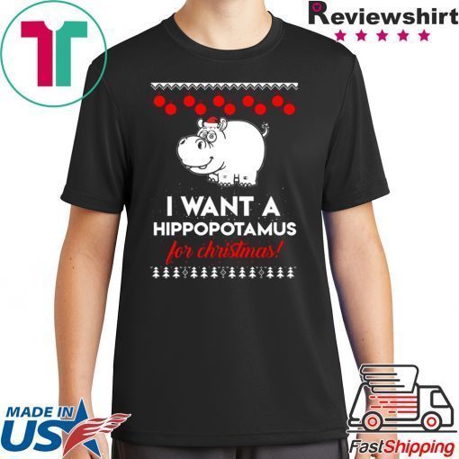 I Want A Hippopotamus For Christmas ugly T-Shirt