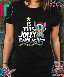 Is this jolly enough stitch christmas light shirt