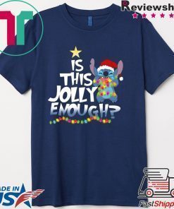 Is this jolly enough stitch christmas light shirt