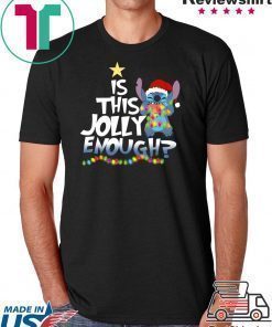 Is this jolly enough stitch christmas light shirt