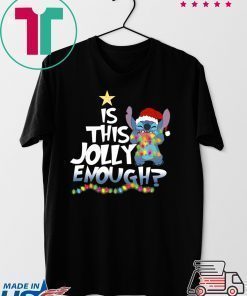 Is this jolly enough stitch christmas light shirt