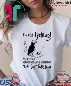I’m not yelling i’m from newfoundland and labrador shirt