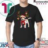 Jack Russell Terrier Reindeer Christmas light shirt