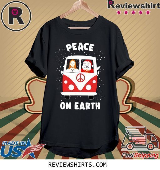 Jesus and Satan Peace on earth Christmas Shirt