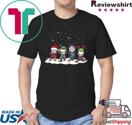 Joker Joaquin Phoenix Heath Ledger Jack Nicholson Chibi Christmas Shirt