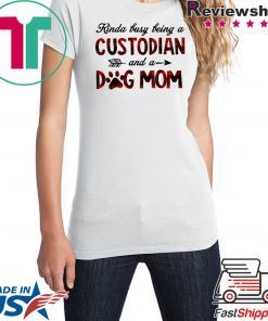 Kinda Busy Being A Custodian And A Dog Mom Plaid Shirt
