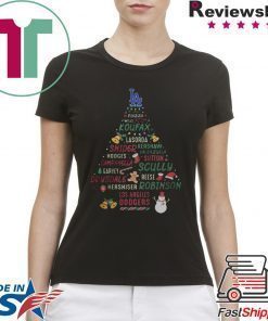 LA KOUFAX SNIDER SCULLY ROBINSON DODGERS CHRISTMAS TREE SHIRT
