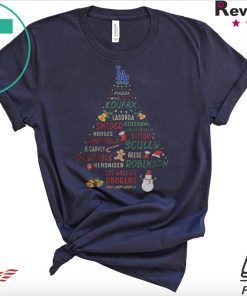 LA KOUFAX SNIDER SCULLY ROBINSON DODGERS CHRISTMAS TREE SHIRT