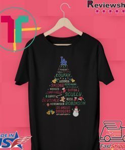 LA KOUFAX SNIDER SCULLY ROBINSON DODGERS CHRISTMAS TREE SHIRT