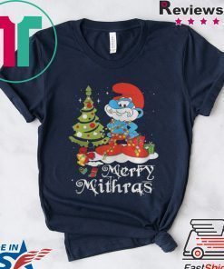 LES SCHTROUMPFS MERRY MITHRAS CHRISTMAS TREE SHIRT