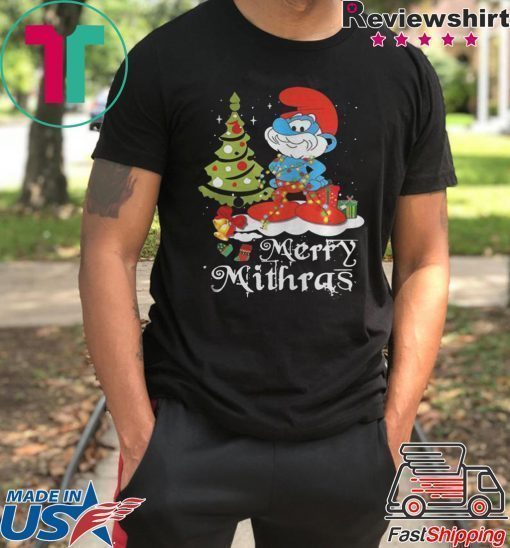 LES SCHTROUMPFS MERRY MITHRAS CHRISTMAS TREE SHIRT