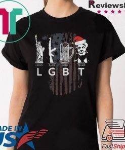 LGBT LIBERTY GUNS BEER TRUMP SANTA HAT CHRISTMAS 2020 SHIRT