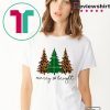 Leopard Plaid Christmas Trees Tee Shirt