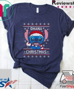 Lilo And Stitch Ohana Ugly Christmas T-Shirt