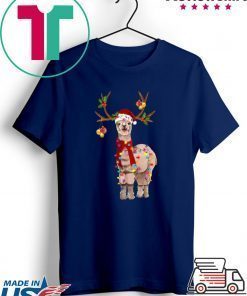 Llama Reindeer Christmas Light shirt