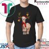 Llama Reindeer Christmas Light shirt
