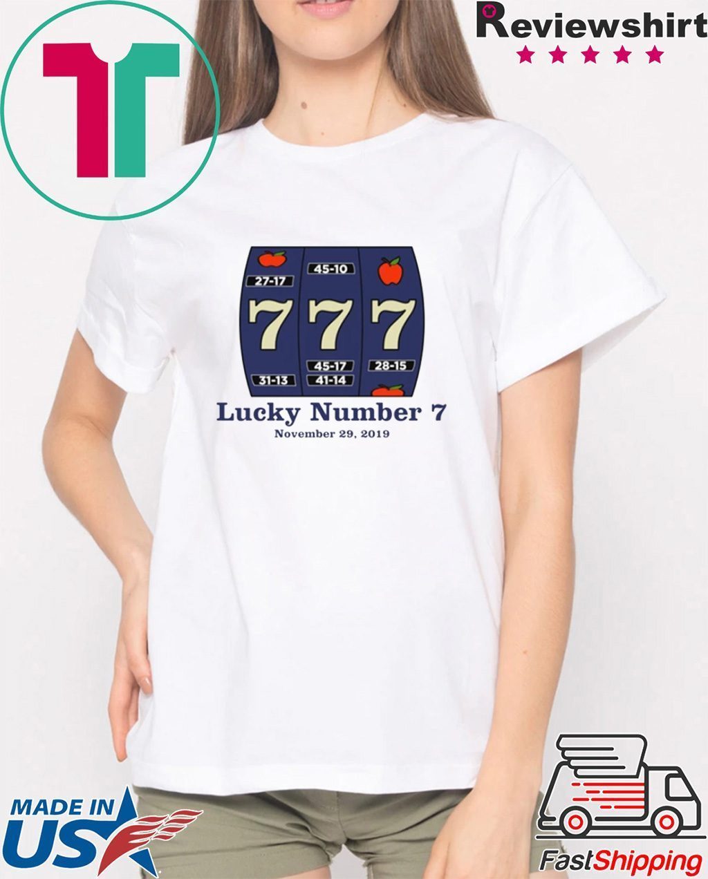 Lucky Number 7 Tee Shirt - Reviewshirts Office