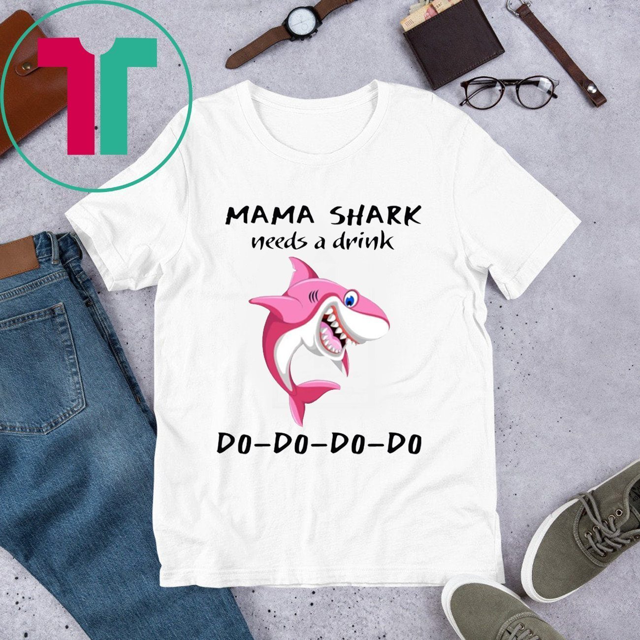 Mama Shark needs a drink shirt