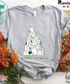Merry Catmas Christmas Tree T-Shirt