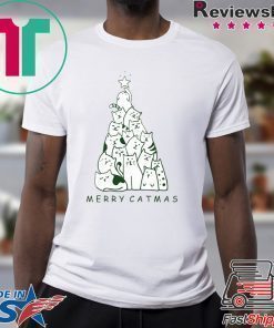 Merry Catmas Christmas Tree T-Shirt