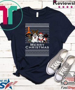 Merry Christmas Vintage Dogs Holidays Ugly T-Shirt