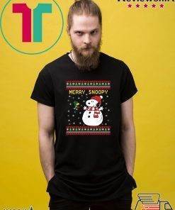 Merry Snoopy Snowman Christmas shirt