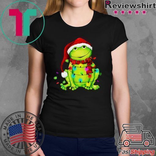 Merry and bright Frog Merry And Bright Christmas shirt