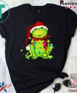 Merry and bright Frog Merry And Bright Christmas shirt