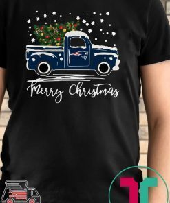 New England Patriots pickup truck Merry Christmas shirt