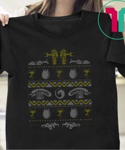 Nice Aliens Christmas Bug Hunt Scifi Shirt