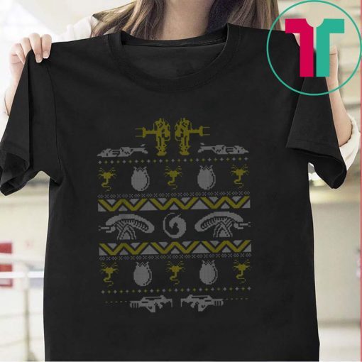 Nice Aliens Christmas Bug Hunt Scifi Shirt