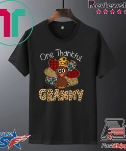 One Thankful Granny Turkey Thanksgiving gift T-Shirt