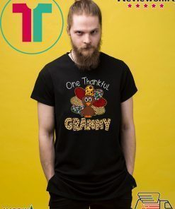 One Thankful Granny Turkey Thanksgiving gift T-Shirt