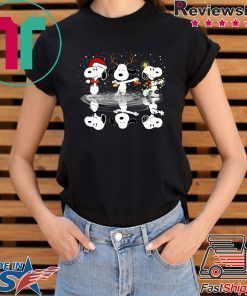 Peanuts snoopy water reflection mirror christmas Shirt