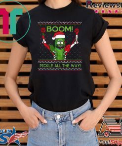 Rick and Morty Boom Pickle All The Way Christmas T-Shirt