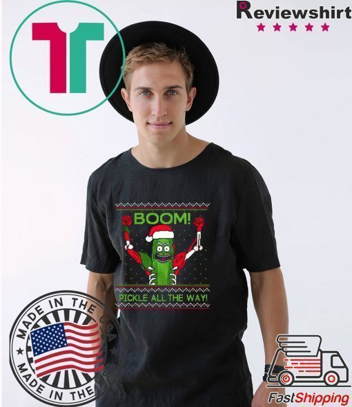 Rick and Morty Boom Pickle All The Way Christmas T-Shirt