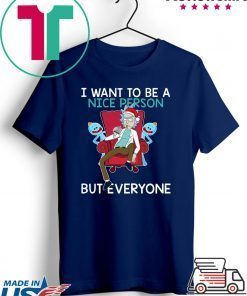Rick sanchez I want to be a nice person Christmas shirt