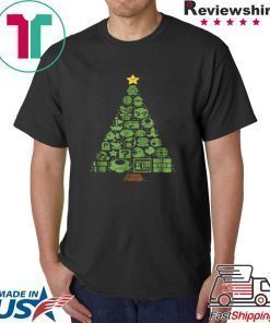 SUPER MARIO ITEM CHARACTERS CHRISTMAS TREE GRAPHIC SHIRT