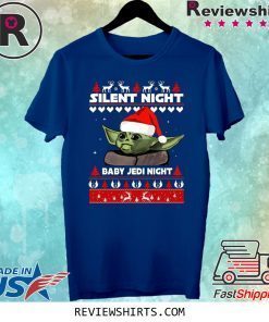 Silent Night Baby YoDa Jedi Night Christmas Shirt