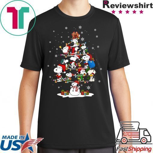 Snoopy Snowman Christmas Tree Shirt