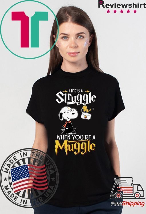 Snoopy Woodstock Harry Potter Life’s A Struggle When You’re A Muggle Shirt