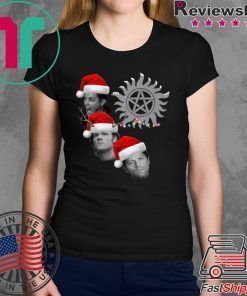 Supernatural Winchester Brothers And Castiel Christmas T-Shirt
