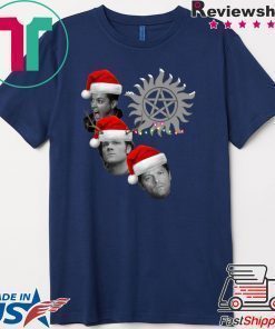 Supernatural Winchester Brothers And Castiel Christmas T-Shirt