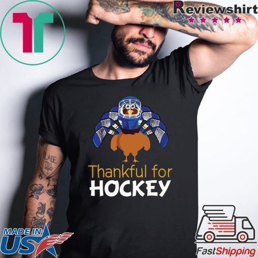 Thankful shirt Turkey thankful for Hockey shirt