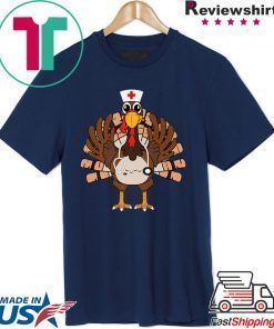 Thanksgiving Scrub Tops Women Turkey Nurse Holiday Nursing Premium T-Shirt